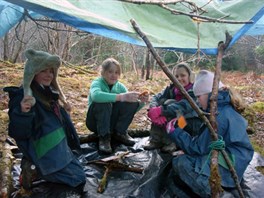 Shelter building, wilderness skills