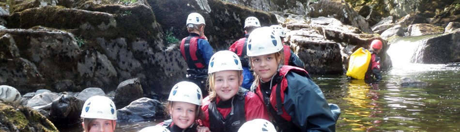 Gorge walking adventure activity Snowdonia