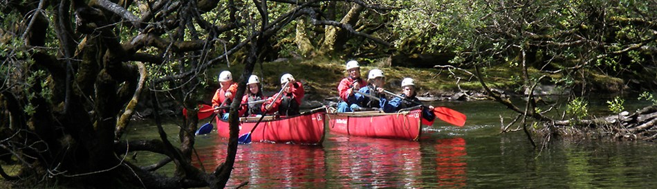 School group canoeing, Llyn Padarn, Llanberis