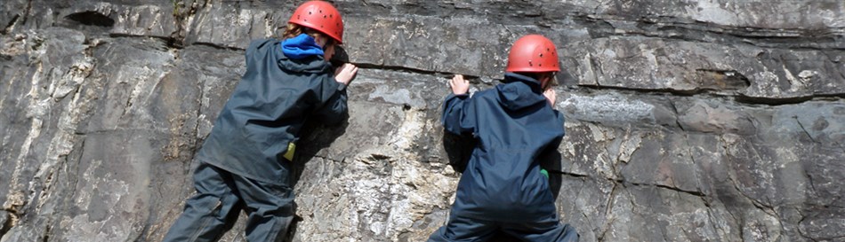 Rock climbing group activity Snowdonia